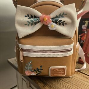 Loungefly Disney Tan and White Kids Backpack